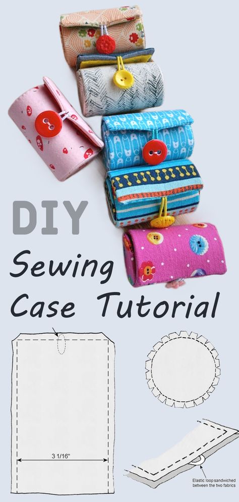 Travel Sewing Case Tutorial Circular Needle Case Pattern Free, Travel Sewing Kit Pattern Free, Travel Sewing Case, Glasses Tutorial, Sewing Organizer Pattern, Embroidery Scissors Case Pattern, Sewing Kit Gift, Interchangeable Needle Case Pattern, Glasses Case Sewing Kit