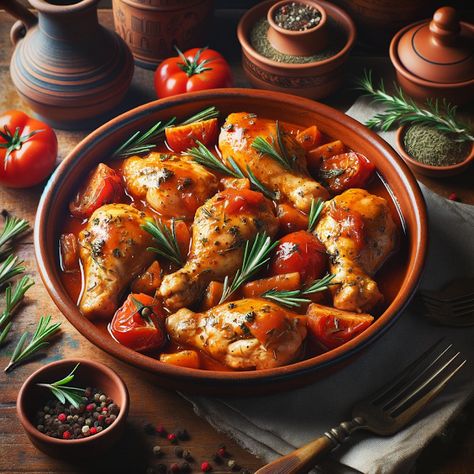 Cooking up Joy - Made with love: Hunter's Feast: Pollo alla Cacciatora Slow Cooked Meals, Food Illustration Art, Cute Food Art, Food Wallpaper, Cooking Art, Food Illustrations, Fresh Herbs, Cute Food, Cooking Time