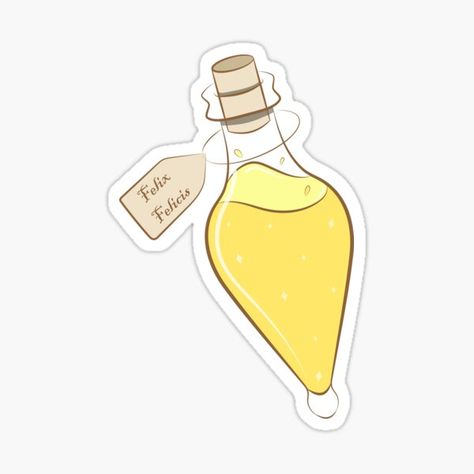 Felix Felicis Cocktail, Harry Potter Felix Felicis, Felix Felicis Potion Label, Harry Potter Felix Felicis Tattoo, Amortentia Label, Felix Felicis, Harry Potter Sticker Pack, Liquid Luck, Harry Potter Day