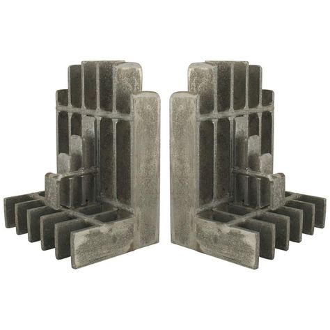 Pair Of Mid-century American Brutalist Style Bookends Brutalist Decor, Diy Furniture Sofa, Brutalist Furniture, Modern Bookends, Slab Ceramics, Wood Bookends, Brutalist Design, Making Stained Glass, Concrete Furniture