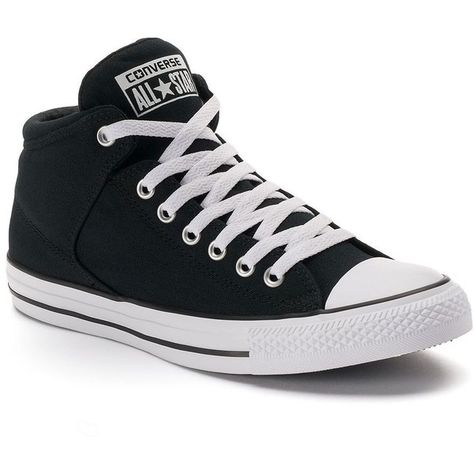 Men's Converse Chuck Taylor All Star High Street Sneakers ($55) ❤ liked on Polyvore featuring men's fashion, men's shoes, men's sneakers, shoes, sneakers, converse, black, mens hi tops, mens high top sneakers and converse mens sneakers Black High Top Shoes, Mens High Top Shoes, Black High Top Sneakers, Black And White Trainers, Halo 4, Leopard Print Sneakers, Men's Converse, Sneakers Converse, Leopard Print Shoes