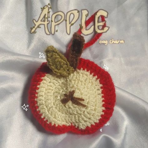 🍎 Apple Bag Charm 🍎 A very fun and cute add on for your bag. Best for placing ear buds, gloss and other accessories. ❤️ 🌿Size: 4inch 🌿Price: 550 Order Now! tags: (Bag charm, crochet, apple, accessories, bag) #supportsmall #smallbusinessowner #slowfashion #slowfashionmovement #crochetaddict #crochetersofinstagram #handmade #grannysquares #shopupdate #goblincore #shewasafairy #summerbag #coquetteaesthetic #fairycore #brat #apple #crochetpakistan Crochet Gift Bag, Bag Charm Crochet, Apple Crochet, Apple Keychain, Crochet Bag Charm, Apple Bag, Charm Crochet, Crochet Apple, Goblin Core