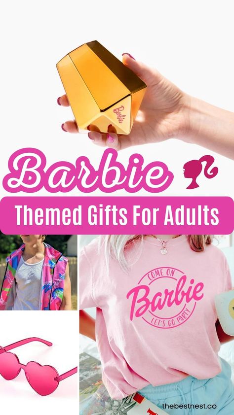 Barbie Raffle Basket, Barbie Birthday Gift Ideas, Barbie Theme Gift Basket, Barbie Gifts For Adults, Barbie Themed Gift, Barbie Gift Basket, Barbie Gift Ideas, Barbie Night, Silent Auction Basket