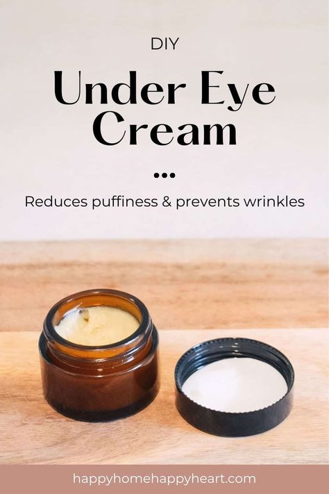 This easy DIY eye cream recipe is amazing! It's made with 100% all natural ingredients. This is the best homemade eye cream for wrinkles. It's also a great DIY eye cream for dark circles. I love this homemade under eye cream recipe. #EyeCream #SkinCare #DIY #Homemade Homemade Eye Cream Recipes, Diy Under Eye Cream, Diy Eye Cream Recipe, Eye Cream Recipe, Homemade Eye Cream, Diy Eye Cream, Under Eye Cream, Eye Cream For Dark Circles, Homemade Lotion