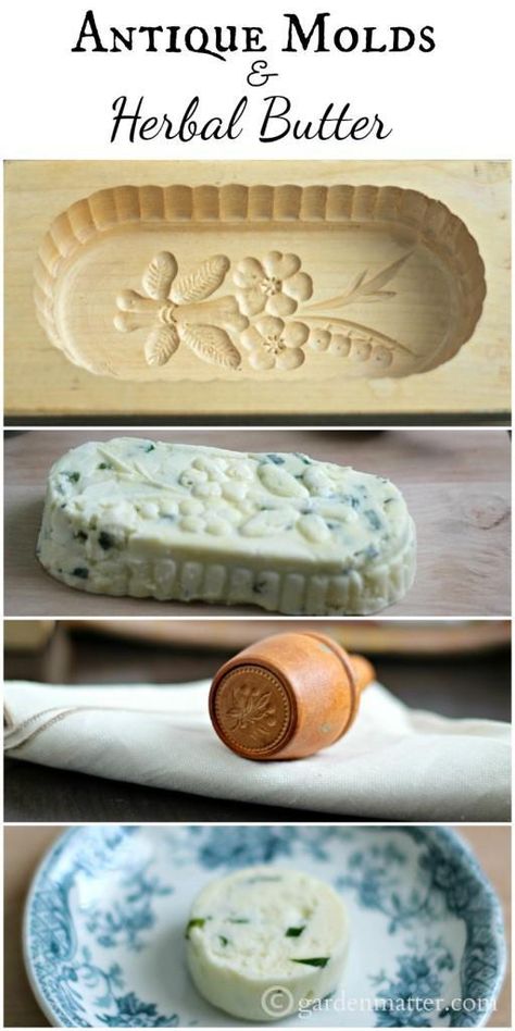 Antique Molds & Herbal Butter ~ gardenmatter.com Cheese Sauces, Gnocchi Recipes Homemade, Flavored Butter Recipes, Making Butter, Butter Molds, Flavored Butter, Churning Butter, Compound Butter, Gnocchi Recipes