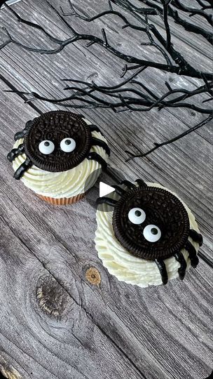 1K views · 5.6K reactions | 🕷️🧁🕷️🧁🕷️🧁🕷️🧁🕷️🧁🕷️🧁 #cupcake #spider #oreo #halloweencupcakes #fall #cakedecorating #halloween | Treat Yourself Cakery | Luna Lofi · This Is Halloween (The Nightmare Before Christmas Lofi) Spider Cupcakes, Halloween Oreos, Bakery Ideas, Cupcake Designs, Halloween Goodies, Cupcake Decorating, Halloween Treat, Fall Treats, Halloween Desserts