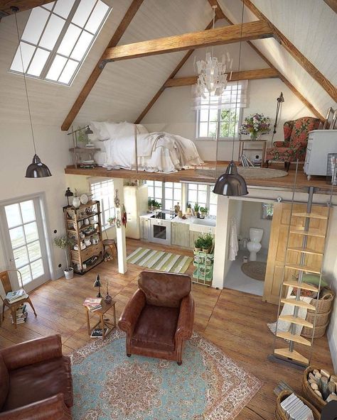 Wood Flooring, Tiny House, Beams, Loft, Flooring, Living Room, Bedroom, Wood, Design