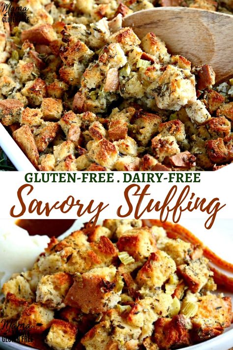 Gluten Free Stuffing Recipes, Classic Stuffing Recipe, Dairy Free Thanksgiving, Classic Stuffing, Gluten Free Thanksgiving Recipes, Gluten Free Stuffing, Gluten Free Sandwiches, Pain Sans Gluten, Gluten Free Holiday