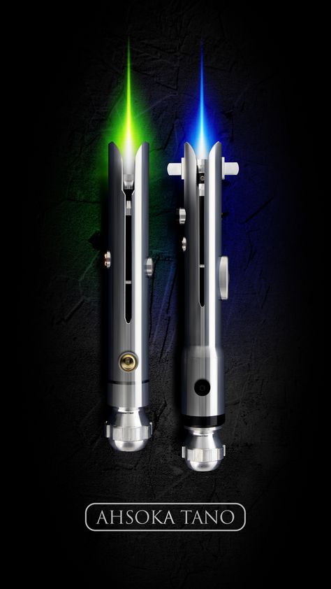 Ashoka Lightsaber, Ashoka Tano Lightsaber Wallpaper, Asoka Tano Lightsabers, Ashoka Tano Lightsabers, Ahsoka Fulcrum Tattoo, Ahsoka Lightsaber Hilt, Ahsoka Tano Lightsabers, Ahsoka's Lightsabers, Ahsoka Tano With Lightsabers