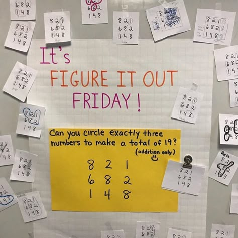 An exciting morning project for the mathematical/logistical thinkers! This would be a great way to start the day off before beginning math to scaffold them into mathematical schema. Things To Do On A White Board, Morning Starters Activities, Elementary Morning Work, Morning Activities For Kids Classroom, Do Now Activities Morning Work, Fun Friday Activities, 2nd Grade Math Enrichment, Math Enrichment 2nd, Third Grade Morning Work