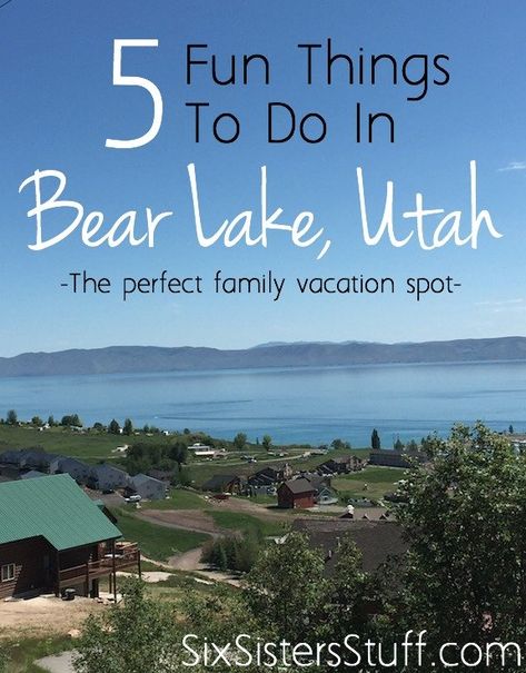 Fun Family Vacation Ideas, Bear Lake Idaho, Utah Living, Bear Lake Utah, Utah Activities, Slow Cooker Chicken Fajitas, Travel Utah, Family Vacation Ideas, Utah Vacation