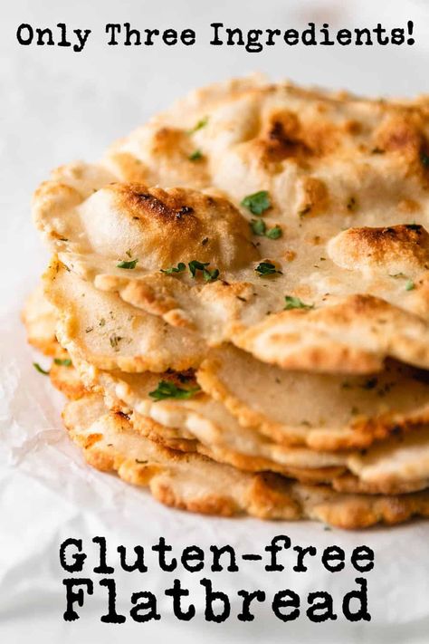 Gluten Free Yeast Free Pita Bread, Wheat And Corn Free Recipes, Gluten Free Flatbread Easy, Easy Gluten Free Artisan Bread, 3 Ingredient Gluten Free Bread, Recipes With Gluten Free Flour, Gluten Free Indian Fry Bread, Gluten Free Flat Bread Recipe Simple, Potato Flour Recipes Gluten Free