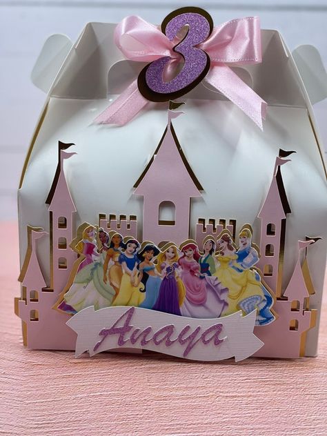 Princess Gable Box Princess Favor Box Disney Princess Favor | Etsy Disney Princess Favor Boxes, Princess Gable Boxes, Princess Treat Boxes, Princess Favor Boxes, Disney Princess Candy Bags, Disney Princess Party Bags, Gable Boxes Ideas Birthday Parties, Princess Candy Bags, Party Box Ideas