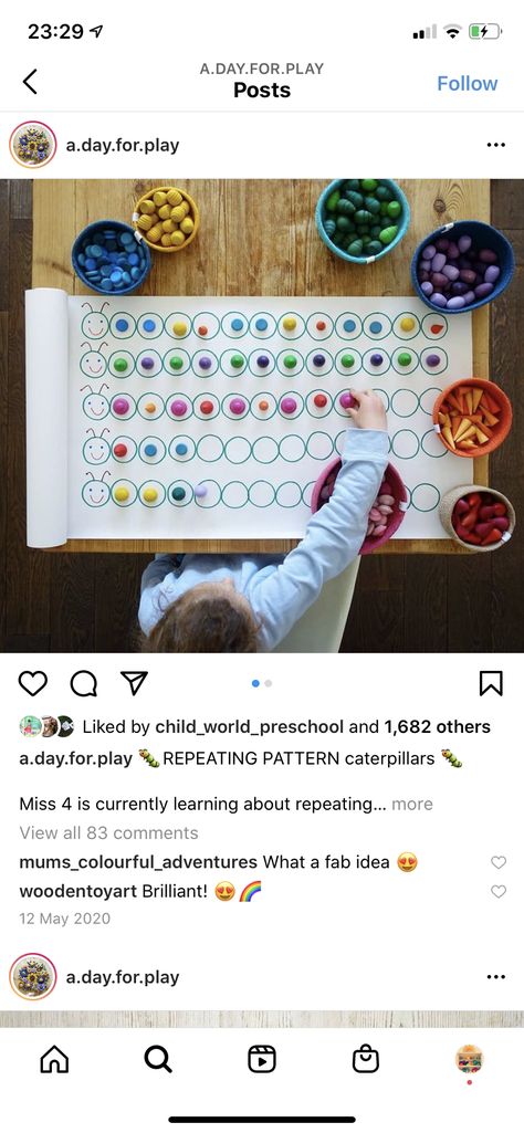 Pattern Tuff Tray Ideas, Pattern Tuff Tray, Repeating Patterns Eyfs Math Activities, Pattern Eyfs Activities, Repeating Patterns Eyfs, Continuous Provision Eyfs, Continuous Provision, Math Patterns, Pattern Activities