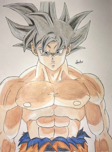 This iconic charater name goku from dragon ball manga series he is on her MUI (mastered ultra instinct ) form and this character draw by me hope you like this and if you wanna know hoe i draw this then click on link and enjoy and learn how to draw this Goku Ultra Instinct Drawing, Anime Sketch Goku, Dragon Ball Drawing, Goku Mui Drawing, Mastered Ultra Instinct Goku Drawing, Goku Ultra Instinct Painting, Goku Ultra Instinct Sketch, Goku Drawing Sketch Color, Goku Art