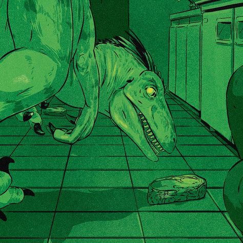 Vector That Fox | Another small section from a previously unshared Jurassic Park novel illustration, for @foliosociety. Similar but different to the… | Instagram Jurassic Park Novel Art, Jurassic Park Novel, Novel Illustration, Kitchen Scene, Total Darkness, Illustrator Drawing, Velociraptor Dinosaur, Jurassic World Fallen Kingdom, Paleo Art