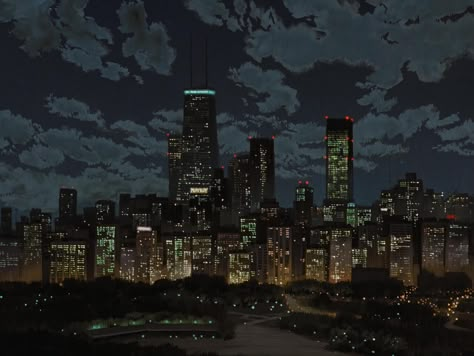 ArtStation - Week of Inspiration 36 Anime 90s Style, Anime Background Art, Christmas Road Trip, Gunsmith Cats, Pixel City, Dream Drawing, Twitter Backgrounds, Sci Fi City, Cat City