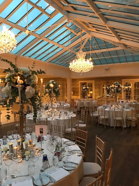 Winter Wedding in the Orangery - Flowers by Joeanna Caffrey Winter Wedding In Greenhouse, Orangery Wedding Uk, Manor House Wedding Decorations, Winter Wedding Uk, Orangery Wedding, Winter Brunch, Glass House Wedding, The Orangery, Wedding Collage