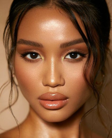 Baby Shower Makeup Looks, Moh Makeup, Going Minimalist, Simple Bridal Makeup, Maquillage On Fleek, Hairstyle Fashion, Brown Skin Makeup, Inner Glow, Makeup Guide