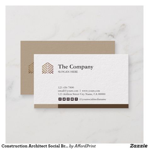 Contractor Business Card, Brown Business Card, Company Business Cards, Buisness Cards, Logo Football, Real Estate Business Cards, Presentation Cards, Building Contractors, Interior Renovation