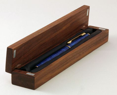 When I was a student, I wrote with a real 'old-fashioned' pen, then later I started to write with roller-balls. Until 3 years ago, someone gave me a really nice... Wood Box Design, Waterman Pens, Wooden Box Designs, Woodturning Projects, Pen Making, Wooden Pencil, Pen Turning, Pen Storage, Turning Projects