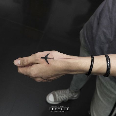 230+ Plane Tattoo Designs and Ideas (2023) - TattoosBoyGirl Geometric Leg Sleeve, Aeroplane Tattoo, Plane Tattoos, Pilot Tattoo, Airplane Tattoo, Plane Tattoo, Airplane Tattoos, Simple Tattoos For Guys, Small Forearm Tattoos