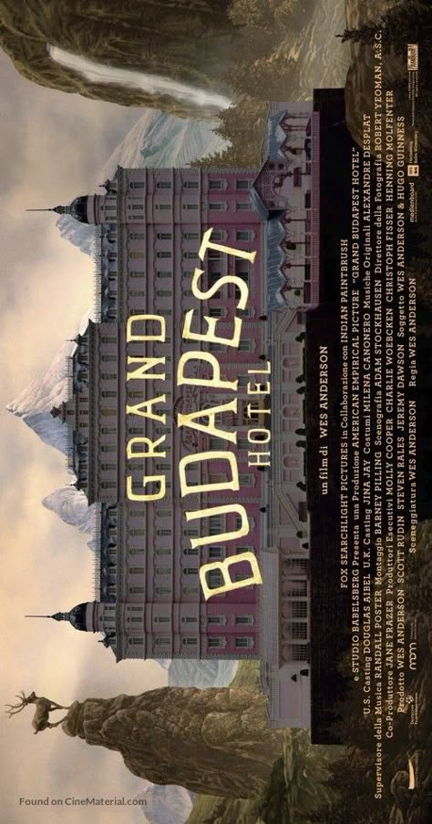 The Grand Budapest Hotel, Grand Budapest Hotel Poster, Wes Anderson Movies Posters, Wes Anderson Aesthetic, Italian Movie Posters, Wes Anderson Movies, Grand Budapest, Film Pictures, Budapest Hotel