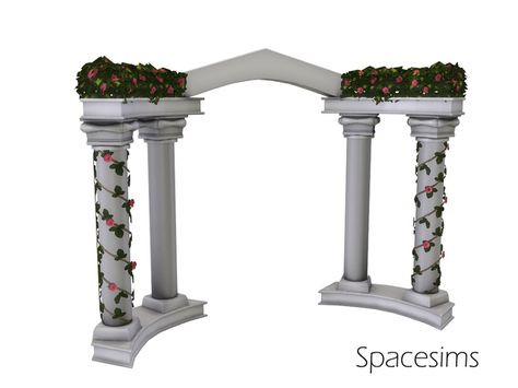 Aphrodite wedding Arch by spacesims The Sims 4 Cc Wedding Decor, Sims 4 Cc Wedding Decor, Sims 4 Wedding Arch, Sims 4 Wedding Arch Cc, Arch Sims 4 Cc, Wedding Decor Sims 4, Aphrodite Wedding, Flower Furniture, Magical Fairies