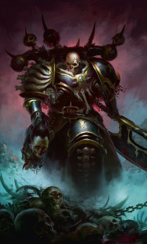 Master Of Executions 40k, Black Legion 40k Art, Chaos Legion, 40k Chaos, Sons Of Horus, 40k Art, 40k Artwork, Scifi Fantasy Art, Warhammer Aos