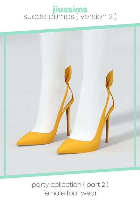 Sims4 Female Shoes, Sims 4 Yellow Cc, Jius Sims 4 Shoes, Sims 4 Pumps, Sims 4 Cc Shoes Maxis Match, Sims 4 Cc Shoes Jius, Sims 4 Jius Shoes, Sims 4 Cc Heels Maxis Match, Sims 4 Cc Shoes Female