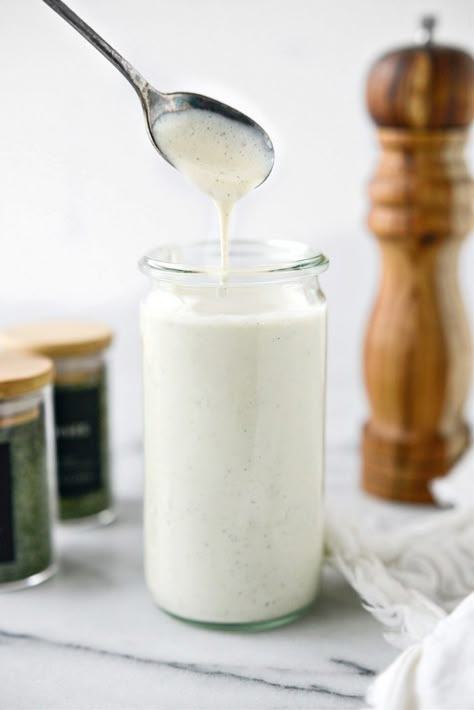 Jet's Ranch Dressing Recipe - Simply Scratch Dairy Free Ranch Seasoning, Restaurant Ranch Dressing, Dairy Free Ranch, Dairy Free Salad Dressing, Low Calorie Salad Dressing, Best Ranch Dressing, Sour Cream Ranch Dressing, Homemade Ranch Dressing Mix, Dairy Free Ranch Dressing