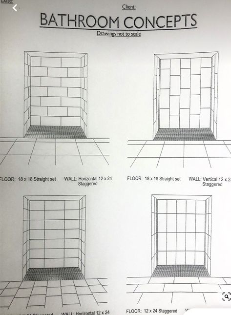 Vertical Tile Tub Surround, Large Tile In Shower Ideas, Vertical Tile Shower Ideas, Vertical Shower Tile, Shower Tile Patterns, Tile Layout Patterns, Large Tile Bathroom, Large Shower Tile, Beautiful Tile Bathroom