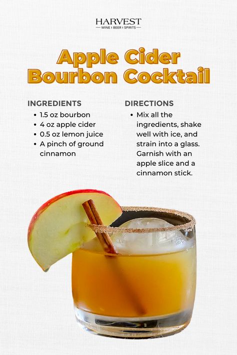 Apple Cider Ginger Beer Cocktail, Easy Fall Bourbon Cocktails, Bourbon Punch Recipes, Apple Cider Whiskey Cocktail, Fall Bourbon Cocktails, Apple Cider Bourbon Cocktail, Cider Bourbon Cocktail, Magical Drinks, Apple Cider Bourbon