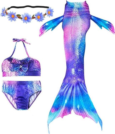 Amazon.com: Mermaid Costume Mermaid Swimsuit Tail, Halloween Party Girls, Mermaid Tail Costume, Beach Costume, Swimmable Mermaid Tail, Girls Mermaid Tail, Mermaid Swim Tail, Mermaid Tails For Kids, Mermaid Party Supplies