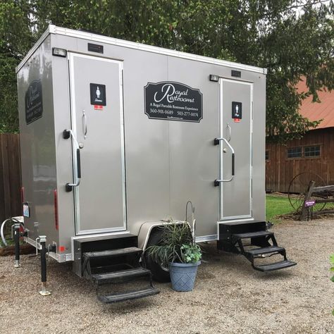 Royal Restrooms of Oregon Outdoor Restroom, Ada Restroom, Restroom Trailer, Mobile Toilet, Portable Restrooms, Restroom Design, Shower Toilet, Construction Business, Hot Water Heater