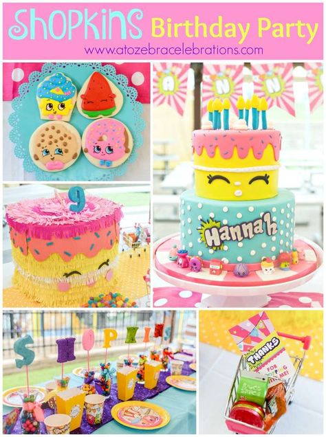 Birthday Party Ideas | Photo 3 of 34 Shopkins Birthday Party Decoration, Shopkins Bday, Shopkins Birthday Party, Shopkins Party, Shopkins Birthday, Party Hardy, 10th Birthday Parties, 6th Birthday Parties, Party Stuff