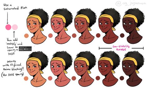 Blush For Dark Skin, Asian Skin Tone, Darker Skin Tones, Emo Scene Hair, Skin Drawing, Person Drawing, Colors For Dark Skin, Different Skin Tones, Body Reference Drawing