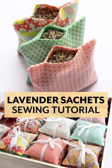 Lovely Lavender Bags tutorial from She Quilts Alot Lavender Dryer Bags Diy, Lavender Bags Ideas Diy, Lavender Sachets Diy How To Make, Lavender Sachets Ideas, Lavender Bags How To Make, Sustainable Sewing Projects, Lavender Bags Ideas, Diy Lavender Bags, Small Sewing Projects For Gifts