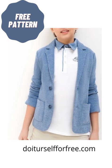 Boys Sewing Patterns Free, Boy Jacket Pattern, Kids Coat Pattern, Blazer Sewing Pattern, Blazer Sewing, Boys Blazer, Boys Sewing Patterns, Home Ware, Jacket Sewing Pattern