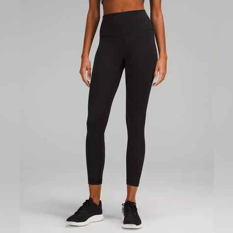 Wunder Train High-Rise Tight 25” Black Lululemon Leggings, Sweaty Workouts, Wunder Train, Lululemon Align Leggings, Lululemon Align Pant, High Rise Pants, High Rise Leggings, Lululemon Leggings, Train Hard