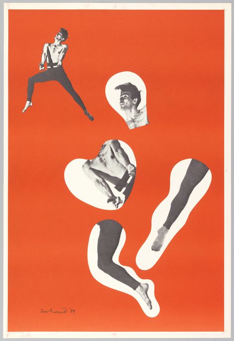 Poster, "Dancer on Orange Ground, after cover of magazine, Direction", 1939 Gallery Poster, Rand Paul, Trademark Design, Tokyo Art, Avant Garde Art, Paul Rand, Vintage Poster Design, Arte Popular, Poster Vintage