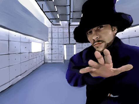 Painting of Jamiroquai in Virtual Insanity by @tran5rights on Twitter Jamiroquai Virtual Insanity, Virtual Insanity, Clip Studio Paint, On Twitter, Twitter, Quick Saves