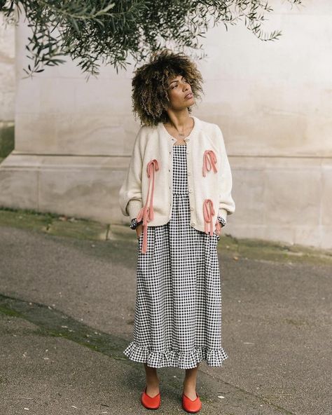 The Square Neck Flora Dress in Micro Gingham 🤍🖤🤍 The perfect non-pattern patterned dress (Ginghams are like 🐆 for me - not really a pattern at all!) and so easy to style up and outfit. This one's cut from deadstock fabric and is an exclusive for @percy.langley #thewellworn #remadeuk @syarifahphotography photographed @jadewarnes // Spring 24 @percy.langley Art Direction / Styling by @emilyfitchm Hair / Make Up by @daniguinsbergmua Gingham Dress Outfit, Deadstock Fabric, Flora Dress, Patterned Dress, The Square, Gingham Dress, A Pattern, Dress Code, Dress Codes