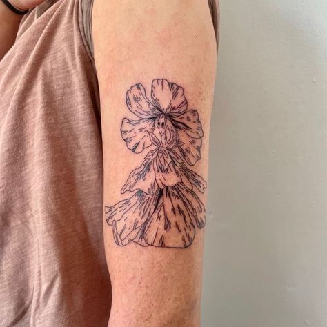 Hollyhock Tattoo, Holly Hocks, Doll Tattoo, First Tattoo, Tatting, Dolls, Tattoos, Nails