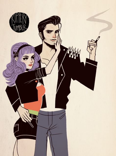 Kippery @Alexander Forsén Forsén Albatross Stephanie Pepper, Rockabilly Couple, Rockabilly Art, Punk Art, Handmade Inspiration, Goth Art, Rockabilly Fashion, Animated Drawings, Comic Illustration