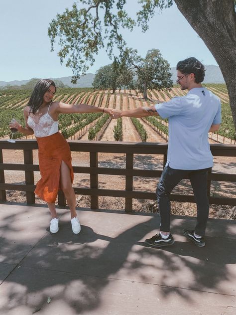 napa ootd, winetasting ootd, couple, couple pics, outfit inspo, sonomaootd, winetasting Napa Wine Tasting, Ootd Couple, Napa Wine, Wine Tasting, Couple Pictures, Ootd, Wine, Hats, Outfit Inspo