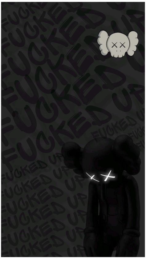 Kaws Wallpapers, Kaws Wallpapers Black, Emote Ideas, Thug Life Wallpaper, Kaws Iphone Wallpaper, Hood Wallpapers, Ultra Hd 4k Wallpaper, The Joker Illustration, Kaws Wallpaper