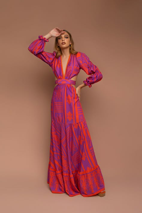 Serena Dress, Ladylike Dress, Magical Realism, Voluminous Sleeves, Glamorous Style, Backless Maxi Dresses, Tiered Skirt, Dress Code, Couture Dresses