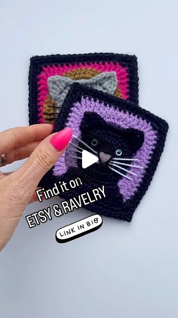 Pony McTate on Instagram: "✨ Now up! The Catalog Square crochet pattern is live! ✨   It’s bold, it’s fun, it has cats. The Catalog Square is an innovative granny square design with cool stand-up ears and a whole lot of cattitude. Available on Etsy and Ravelry.  The 11-page PDF comes with comprehensive written instructions, loads of step-by-step photos, a chart and a handy print-friendly version. It uses UK crochet terminology but includes a conversion table to US terms. Best suited to intermediate level crocheters - concentration will be required.  The base pattern is for the Grey Tabby Cat (Stampy!) and you get modification notes for two simple variations (Black Cat and White Tabby Cat). Coming soon is the Catalog Square Expansion Pack, which includes six new cat colourways and a cushion Cat Granny Square Crochet, Granny Square Variations, Cat Granny Square, White Tabby Cat, Grey Tabby Cat, Grey Tabby, Crochet Terminology, Square Crochet Pattern, Conversion Table