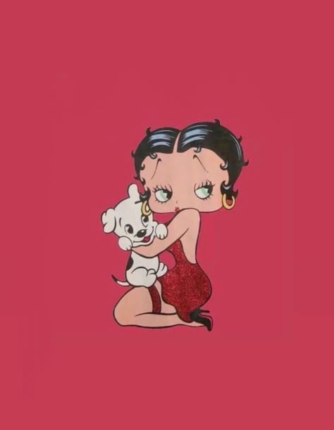 Betty Boop, I Love, Red, Pink